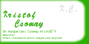 kristof csomay business card